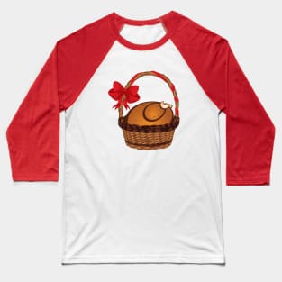 Roasted Turkey in a Basket Baseball T-Shirt